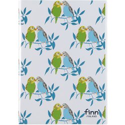 ポケット付高透明カバーノート フィダッシュ パックンカバーノート セキセイインコ FINN-7653