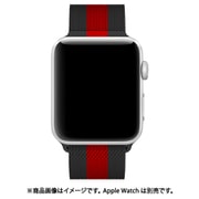 IQ-AWML44-BKRD [AppleWatch ステンレスミラネーゼバンド 42/44mm ブラック×レッド]