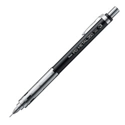 シャープペン PG-METAL350（ピージーメタル 350） 0.3mm HB ノック式 製図用 本体色：ブラック PG313-A