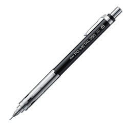 シャープペン PG-METAL350（ピージーメタル 350） 0.5mm HB ノック式 製図用 本体色：ブラック PG315-A