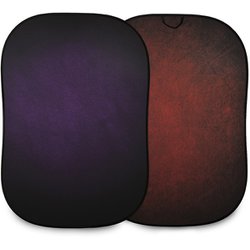 折たたみ式柄背景 1.5x2.1m ナス/クリムゾン LL LB5722