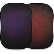 折たたみ式柄背景 1.5x2.1m ナス/クリムゾン LL LB5722