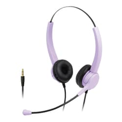 シフトプラス 快適スクールヘッドセット 両耳 3.5mmプラグ バイオレット LS-5156-V