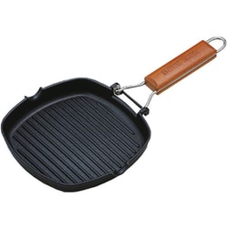 フォールディング グリルパン ステーキ皿 焼き肉 20×20cm ブラック