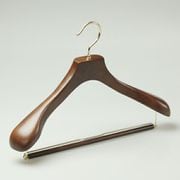 NM12-12 [木製ハンガー 茶染め 42cm バー付]