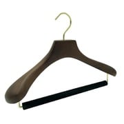 オリジナル051 [木製ハンガー ブラウン 43cm 植毛バー付]