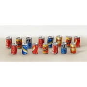 3501017 飲料用アルミ缶16個セット（ラベルデカール付） [1/35スケール ディティールアップパーツ]
