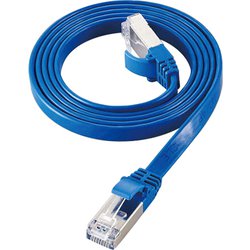 LANケーブル CAT7準拠 フラット 1.0m ブルー LD-TWSF/BU1
