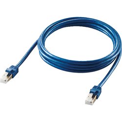 LANケーブル CAT7準拠 爪折れ防止 やわらか 2.0m ブルーメタリック LD-TWSYT/BM2