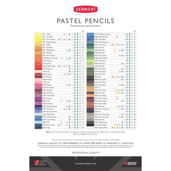 ダーウェント 色鉛筆 パステルペンシル 24色セット 事務用品