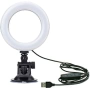 LEDリングライト 48灯 調光/調色 吸盤付き ブラック GH-CSL48F-BK