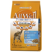 AllWell（オールウェル） 肥満が気になる猫用 フィッシュ味 挽き小魚とささみフリーズドライパウダー [猫用 ドライフード 1.5kg 総合栄養食]