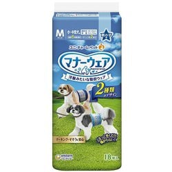 マナーウェア男の子用M青チェック・紺チェック 18枚 [洋服みたいな吸収ウェア]