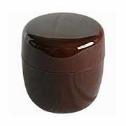 茶筒 内蓋付き こげ茶