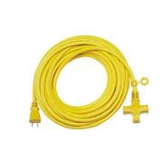トライアングルタップ 延長コード10m イエロー TA649EY-10