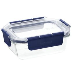 ふた付き 耐熱ガラス 保存容器 長方形 380ml ロック＆ロック トップクラス LBG422