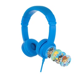 キッズ用ヘッドホン ブルー BuddyPhones Explore+ Foldable with Mic Blue