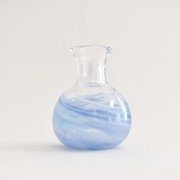 琉球ガラス さざ波徳利 青/水