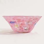 琉球ガラス 波の花 大鉢 ピンク