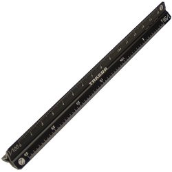 三角スケール オールアルミ 15cm 黒 27-0260