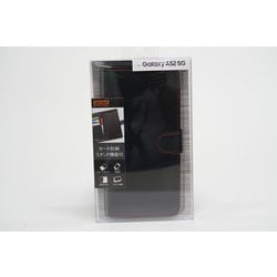 Galaxy A52 5G 耐衝撃 手帳型ケース シンプル マグネット/ブラック/レッド RT-GA52ELC1/BR