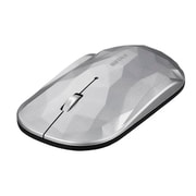 ワイヤレスマウス モバイルマウス FLEXUS(フレクサス) Bluetooth5.0接続 BlueLED 3ボタンタイプ 電池式 速度切替 耐衝撃 静音 ジオメトリー/シルバー BSMBB330GSV