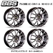 RE-Vシリーズ RE073 アルミ鍛造 1ピースホイール サイズ:18×7.5 INSET:40 H/P.C.D:5/100.0 PFS/BORE:PFS カラー:ダイヤモンドブラック (ホイール4本セット:受注生産品)