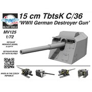 72CMM125 1/72 独・15cm TbtsK C/36艦載砲・駆逐艦主砲 [組立式プラスチックモデル]