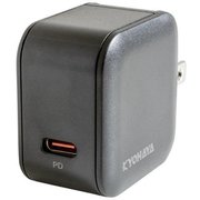 USB急速充電器 CHARGE GEAR QUICK POWER 20 USB PD（パワーデリバリー）/QC（クイックチャージ）対応 20W USB-C×1 縦型タイプ スイングプラグ採用 ブラック JKPD20E1BK
