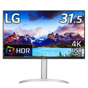 31.5型 4K(3840×2160)モニター/USB Type-C/PD 96W/Super Resolution+/HDR/色合い調整機能/FreeSync(TM)/DASモード/スピーカー5W+5W/Dual Controller/ピボット/高さ調整 LGエレクトロニクス 32UP550-W