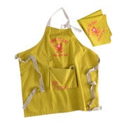 エプロン 子供用 100～160cm対応 バンダナ付き キッズエプロン アンドパッカブル ANDPACKABLE ベアーイエロー