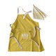 エプロン 子供用 100～160cm対応 バンダナ付き キッズエプロン アンドパッカブル ANDPACKABLE ロゴ イエロー
