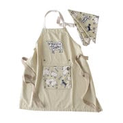 エプロン 子供用 100～160cm対応 バンダナ付き キッズエプロン アンドパッカブル ANDPACKABLE シープベージュ