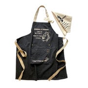 エプロン 子供用 100～160cm対応 バンダナ付き キッズエプロン アンドパッカブル ANDPACKABLE ノーマルブラック