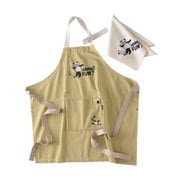 エプロン 子供用 100～160cm対応 バンダナ付き キッズエプロン アンドパッカブル ANDPACKABLE パンダ