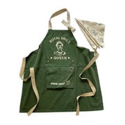 エプロン 子供用 100～160cm対応 バンダナ付き キッズエプロン アンドパッカブル ANDPACKABLE ロイヤルグリーン
