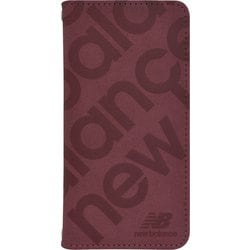 md-74743-2 [74743-2 iPhone SE（第2世代）/8/7/6s/6 New Balance 手帳ケース/スタンプロゴスエード/バーガンディー]