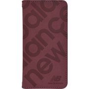 md-74743-2 [74743-2 iPhone SE（第2世代）/8/7/6s/6 New Balance 手帳ケース/スタンプロゴスエード/バーガンディー]