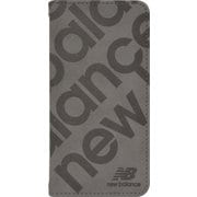 md-74743-4 [74743-4 iPhone SE（第2世代）/8/7/6s/6 New Balance 手帳ケース/スタンプロゴスエード/グレー]