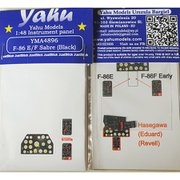 YMA4896 1/48 ディティールアップパーツ F-86E/Fセイバー黒色 着色計器板（ハセガワ他用） [プラモデル用パーツ]