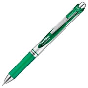 限定 ゲルインキボールペン ENERGEL(エナージェル) 0.5mm ノック式 インク色:グリーン 本体色:シルバー ニードルチップ 速乾 BLN75Z-D
