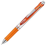 限定 ゲルインキボールペン ENERGEL(エナージェル) 0.5mm ノック式 インク色:オレンジ 本体色:シルバー ニードルチップ 速乾 BLN75Z-F