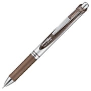 限定 ゲルインキボールペン ENERGEL(エナージェル) 0.5mm ノック式 インク色:セピア 本体色:シルバー ニードルチップ 速乾 BLN75Z-SP