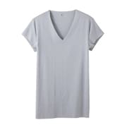 YG 脇パッド付きVネックTシャツ(深めのV首)(短袖) ライトグレー L YV1912