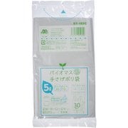 バイオマス手提げポリ袋 5L半透明 30P BT182C