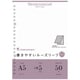 A5 ルーズリーフパッド 5mm方眼 L1307P