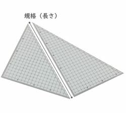 三角定規 24cm×2mm 10mm方眼 22-1241