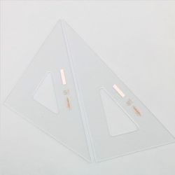 三角定規 24cm×3mm 目盛ナシ 22-0140