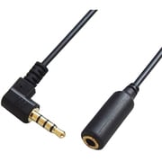 L型3.5mm4極 ステレオミニ延長ケーブル 1m FCA-L428-EN10