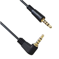 片側L型3.5mm4極 ステレオミニケーブル 0.6m FCA-L42506